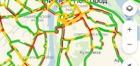 Пробки в семь баллов образовались на нижегородских дорогах 10 декабря